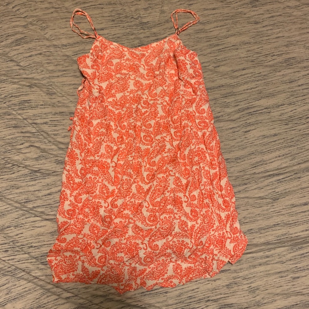 Love tree orange mini dress
